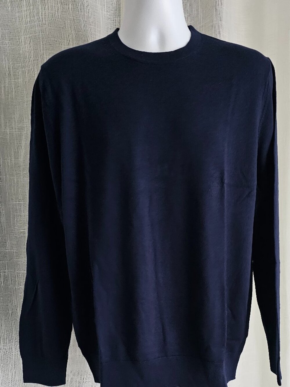 Charles Tyrwhitt navy blue pure merino crew neck jumper Size L NWT $ 149